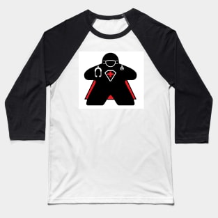 Hero Doctor Meeple Baseball T-Shirt